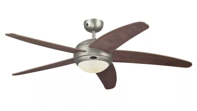 Ventilateur de plafond avec lumière et télécommande BENDAN Etain 132 cm