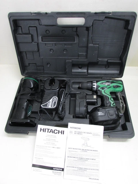 Hitachi Tools Ds 18Dvf3 18 Volt Drill/Light Combo, 2 Batteries, Charger, Case