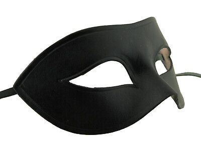 Mask Leather Genuine Black Colombine - Carnival from Venice 1223 3
