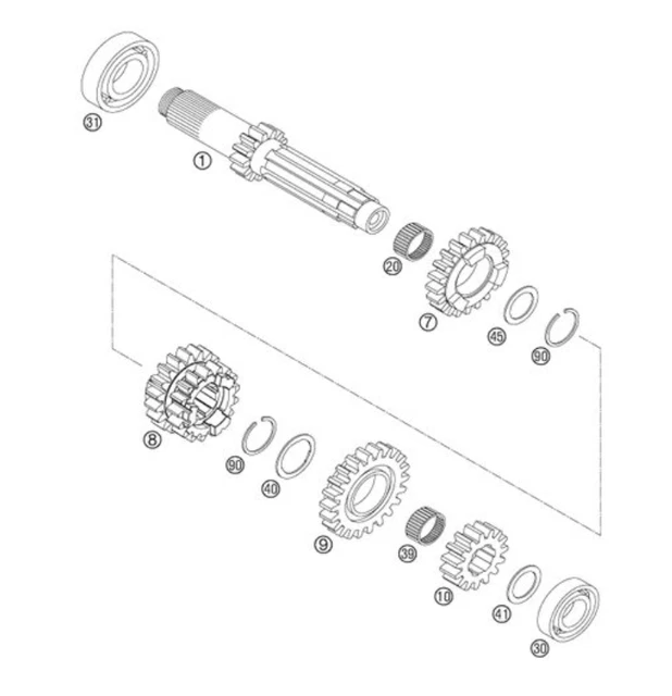 Ingranaggio KTM SX-F SXF EXC F EXC-F 250 NUOVO anno 06-13 77033103000