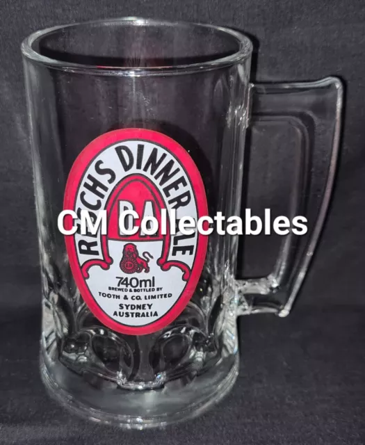 Rare Collectable Reschs Dinner Ale Beer Glass Mug In Great Used Condition