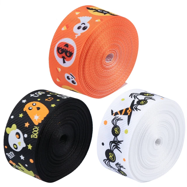 3 Pcs Halloween Webbing Polyester Decorative Ribbon Gift Ribbons Handmade