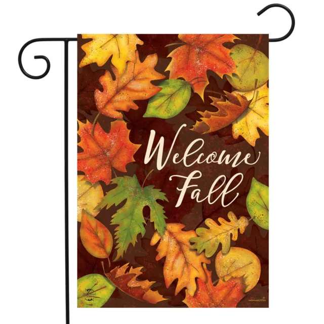 Leaf Toss Fall Garden Flag Colored Leaves Autumn 12.5" x 18" Briarwood Lane