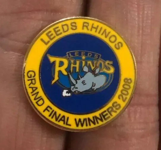 Leeds Rhinos Rugby League Grand Final Winners 2008 Enamel Pin Badge