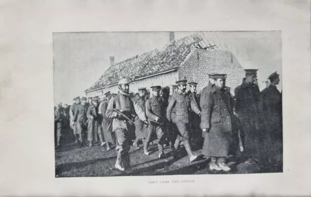 1914 Ww1 German Army Print Convoy Of Soldiers