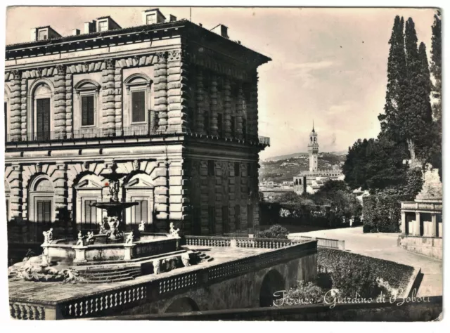 FIRENZE Giardino di BOBOLI- cartolina viaggiata 1955 ediz.Innocenti