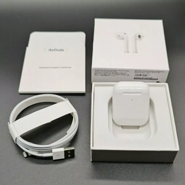 Apple Airpods 2nd Generation With Earphone Earbuds & Wireless Charging Box
