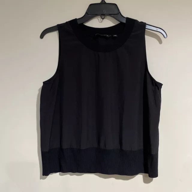 Athleta Tank Top woman Pull Over RN #54023 black active Size MP womens