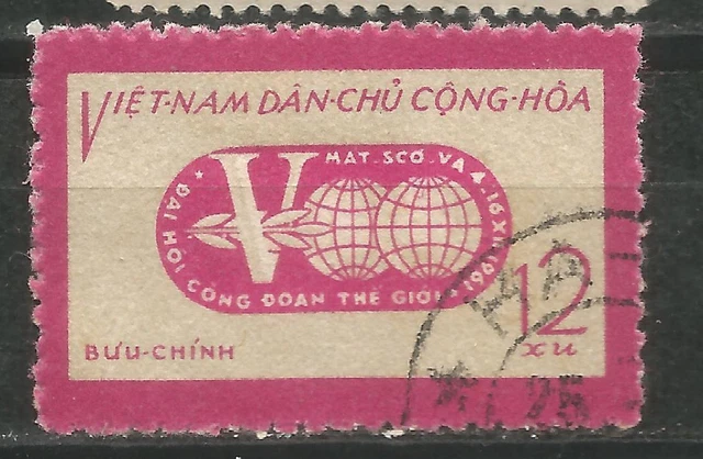 Nord VIETNAM Scott# 183 Congrès mondial du commerce Moscou 1961