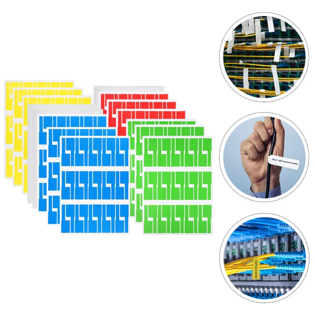20 SHEETS WIRE Identification Label Terminal Electric Printable Labels