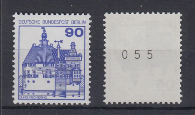 Berlin 588 RM mit ungerader Nummer Burgen+Schlösser 90 Pf postfrisch