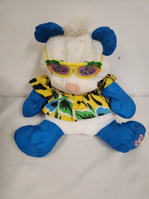 Vintage 8053 Fisher-Price Puffalump PANDA BEAR  Wild Thing Plush W GLASSES SHIRT