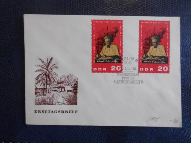 DDR 26.01.1965 Mi.-Nr. 1085 ( 2 x ) Brief  Albert Schweitzer