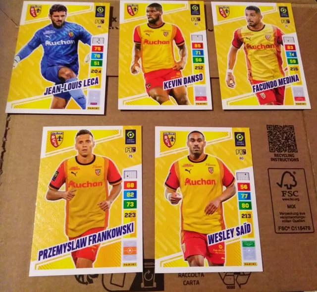 Panini  Adrenalyn  Ligue 1   2023 2024   RC Lens   N° 66 67 71 75 80