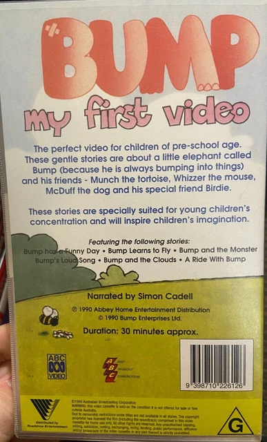 BUMP THE ELEPHANT : My First Video VHS VIDEO TAPE (animated kids tv ...