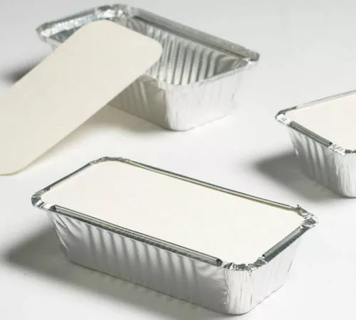 ALUMINIUM FOIL FOOD CONTAINERS+LIDS x100 No.6A PERFECT FOR HOME AND TAKEAWAY USE