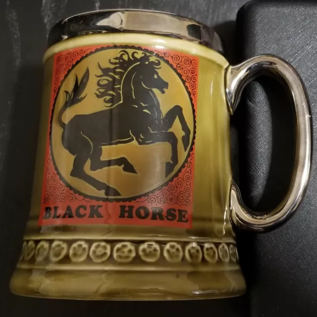 Lord Nelson Pottery Mugs The Black Horse  5" Celestial Beer Steins