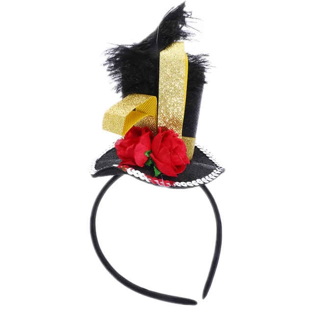 2 Pcs Performance Headband Rose Vintage Hat Bride Headpieces Wedding Hair