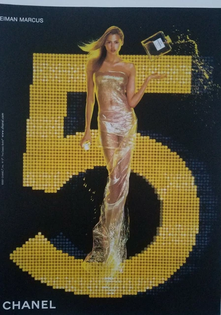 2001 Chanel No. 5 perfume Neiman Marcus plastic wrap dress ad