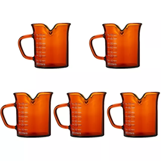 Set of 5 Doppelmund-Milchbecher-Messbecher Konzentrierter Kaffee Mit Skala