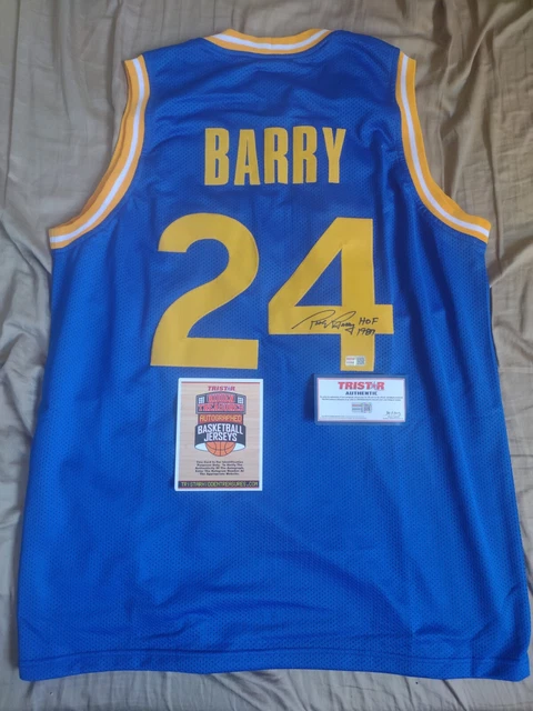 Golden State Warrior's Rick Barry Hall Of Famer Autographed Jersey HOF 87 Golden State Warrior's Rick Barry Hall Of Famer Autographed Jersey HOF 87