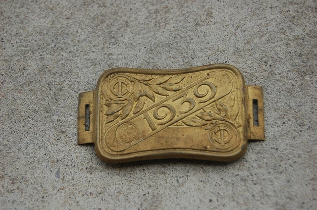 Plaque Fiscale De Vélo 1940 - Taxe Ancienne, Militaire, Ww2, Objet Collection (origine France)