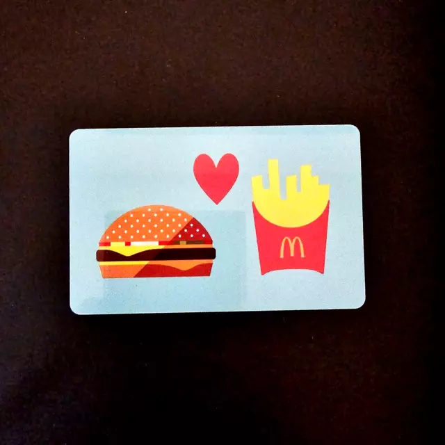 McDonalds Hamburger Heart Fries #6110 2015 NEW COLLECTIBLE GIFT CARD $0