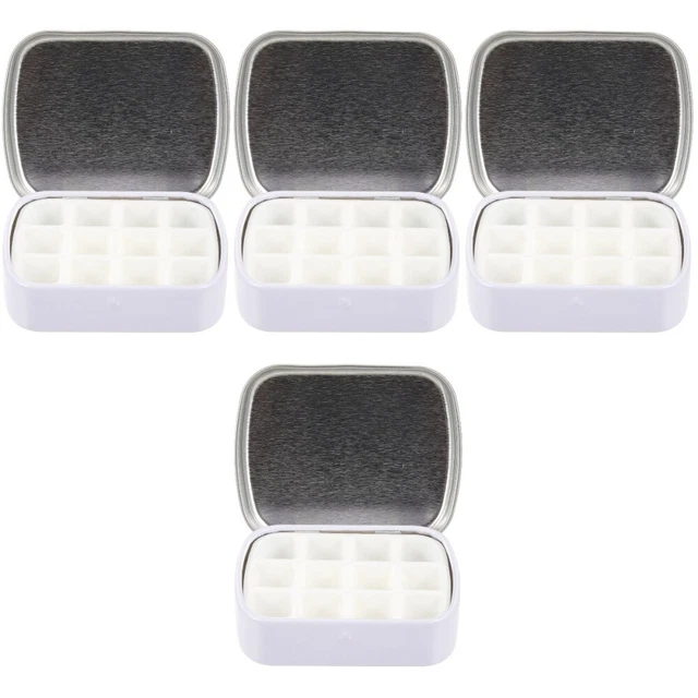 4 Sätze diy leer Aquarelldose Aquarellpalettenbox Pigmentbox Paletten-Farbkoffer