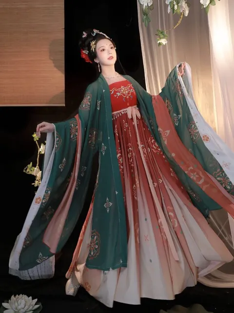 Trailing Dress Traditional Chinese Women Hanfu Cosplay Stage Wear Costume Suit