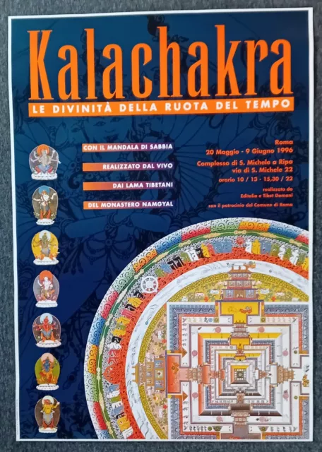 Manifesto Poster Kalachakra Mandala Roma 1996 Tibet buddismo