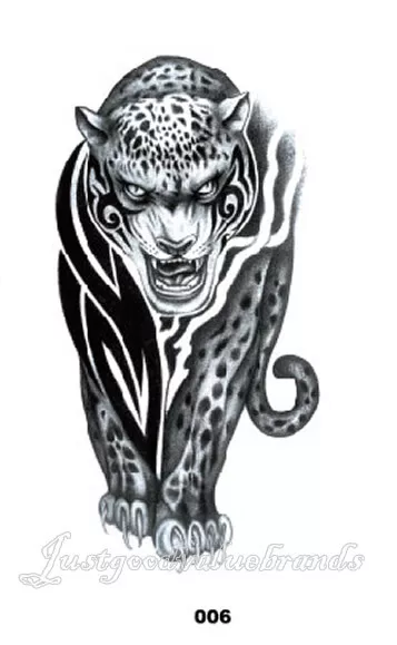 Gothic Legendary Creature Dragon Serpent Cerberus Body Sticker Temporary Tattoo