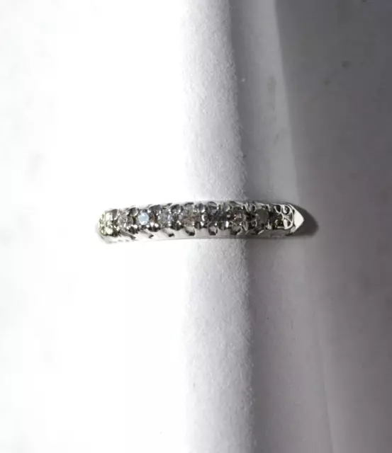 Vtg. diamond 10k line ring