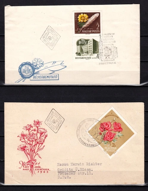 Ungarn / 2 FDC 1960, 1963 /