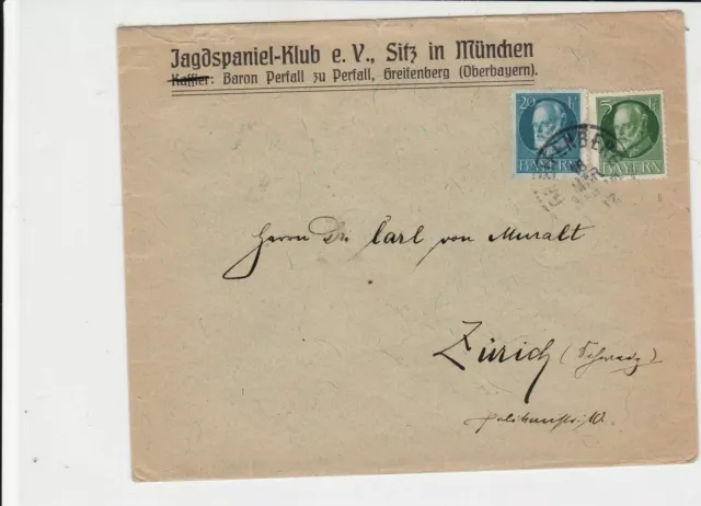 bavaria 1917  stamps cover ref 21316