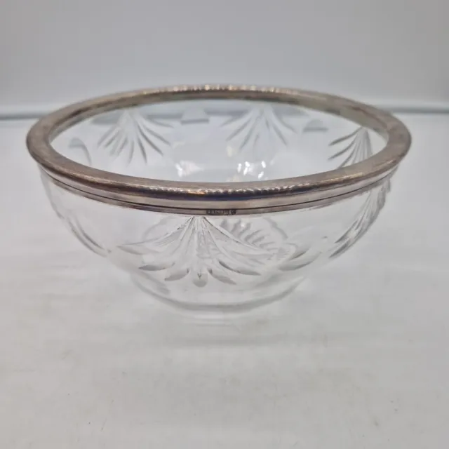 Beautiful Antique Glass & Silver Plate Fruit Bowl Richard Richardson