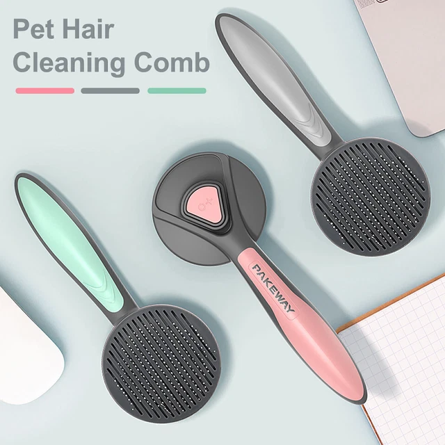 Pet Hair Remover Dog Cat Comb Grooming Massage Deshedding Self Cleaning Brush 2