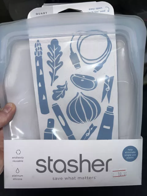 BRAND NEW Stasher Reusable Silicone Food Bag Quart