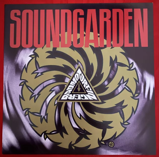 Vintage Original 1991 12x12 Soundgarden Badmotorfinger Flat Poster. Two-sided