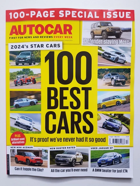 AUTOCAR MAGAZINE 100 Best Cars 2024 Mercedes Porsche BMW Audi Mini VW ...
