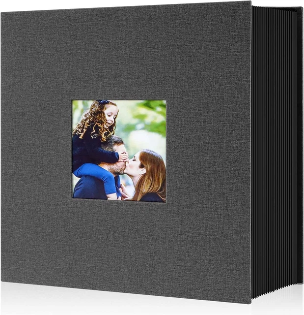 Álbum de fotos Benjia 6x4 sin cordones, lino extra grande capacidad 1000 bolsillos foto Al