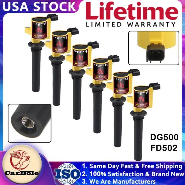 6 DG500 FD502 NEW Ignition Coils For Ford Escape 2002-2011 Mazda Mercury 3.0L V6