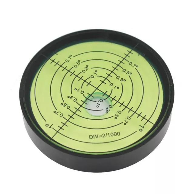 Circular Spirit Level Bubble Green Color Metal Durable High Precision 60mm 12mm 3