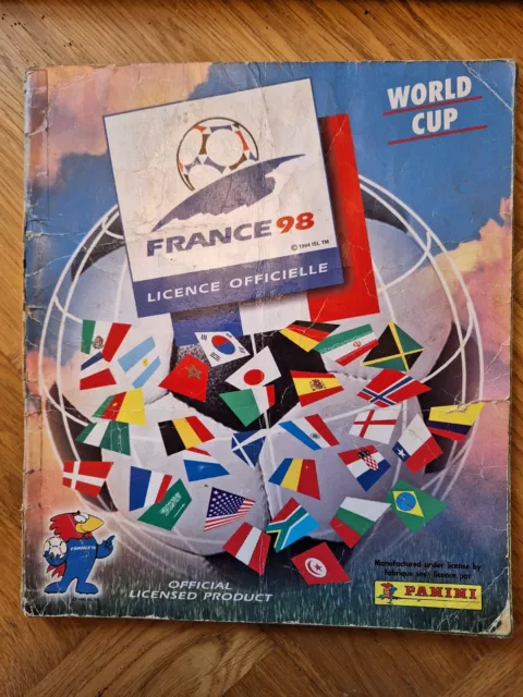 ALBUM PANINI FOOTBALL 1998 COUPE DU MONDE EN FRANCE avec ZIDANE