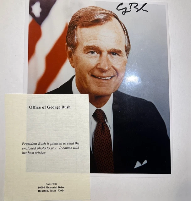 President George W. Bush Authentic & Vintage Signed May 2001 Letter & Photo Set