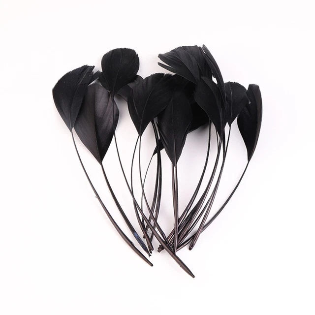 20Pcs/Lot Black Feathers for Crafts Ostrich Rooster Goose Feather Natural  Pluma for DIY Handicraft Accessories