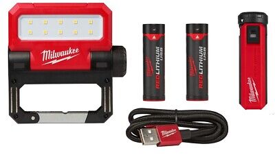 Milwaukee 2114-21 USB Rechargable ROVER Pivoting Flood Light Kit 550 Lumens