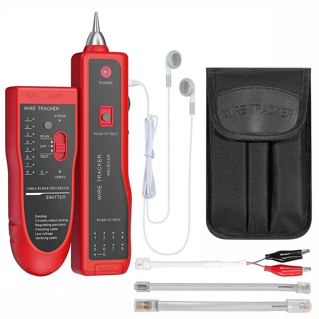 WIRE TRACKER RJ11 RJ45 Cable Tester Line Finder Ethernet LAN Network ...