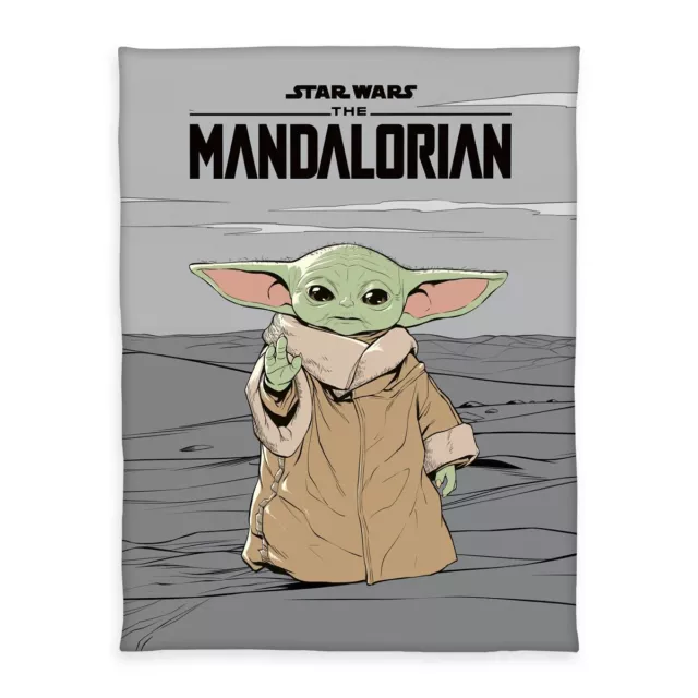 Herding Fleecedecke 130x170cm Star Wars The Mandalorien Grogu Baby Yoda Kinder