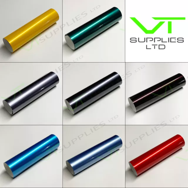 NEW Super Metallic Gloss Car Vinyl Wrap Air Release Film For All Vehicles Satin