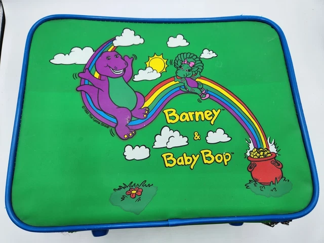VINTAGE 1993 BARNEY & Baby Bop Kids Luggage Suitcase Collectible